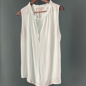 LOFT Light ocean blue Ruffle Blouse